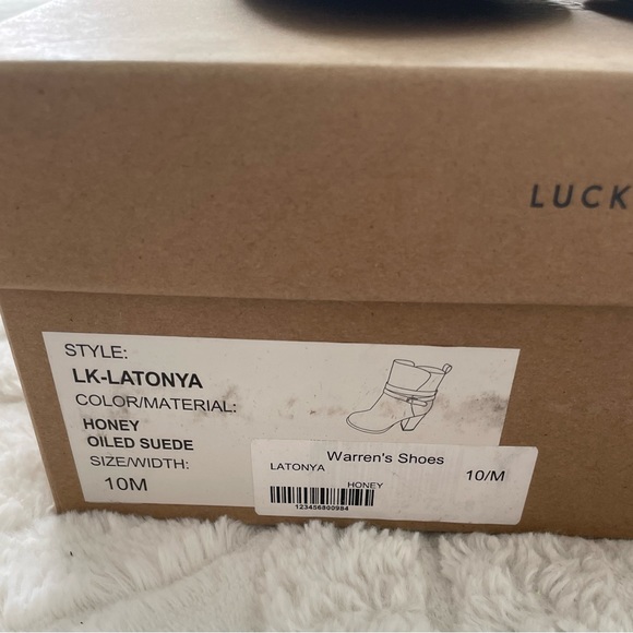 Lucky brand,  beige, suede boots - Picture 5 of 5